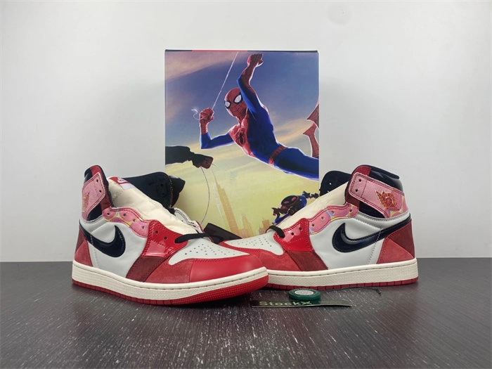 Bright Jordan 1 Retro High OG Spider-Man Across the Spider-Verse DV1748- 3593