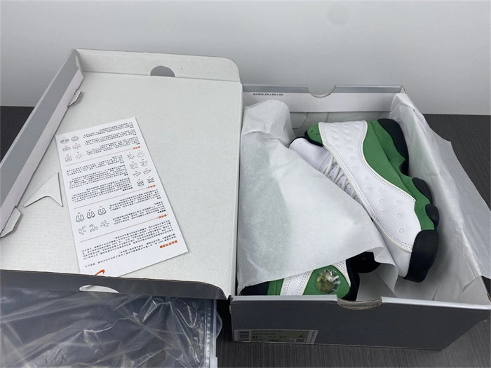 Jordan 13 Retro White Lucky Green DB6537- Trendy 4172