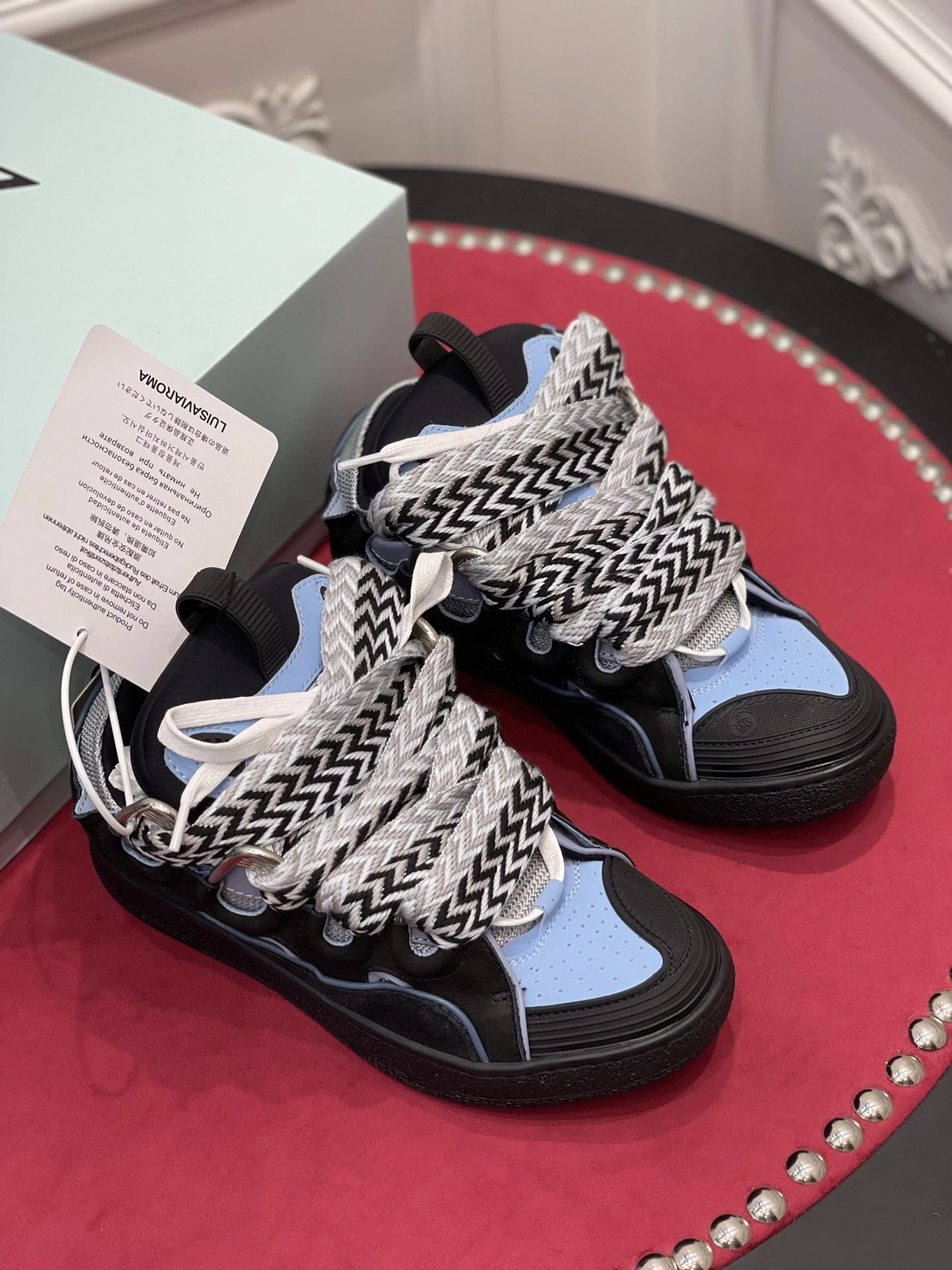 Timeless Lanvon Leather Curb Black Light Blue FM-SKRK11-DWSL-P 841