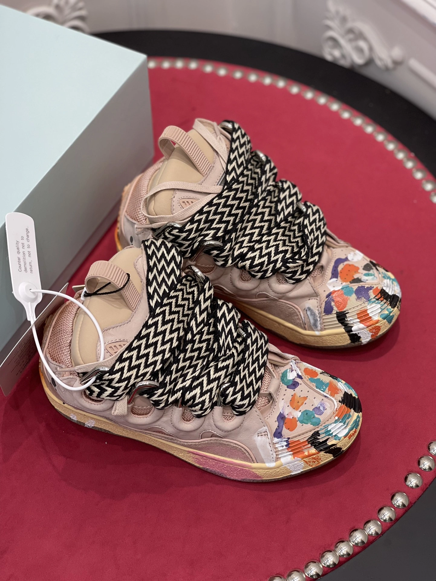 Lanvon Leather CurbGallery Dept. Pale Pink Multi FM-SKRK11-DRGD-P22B5S Lightweight 980