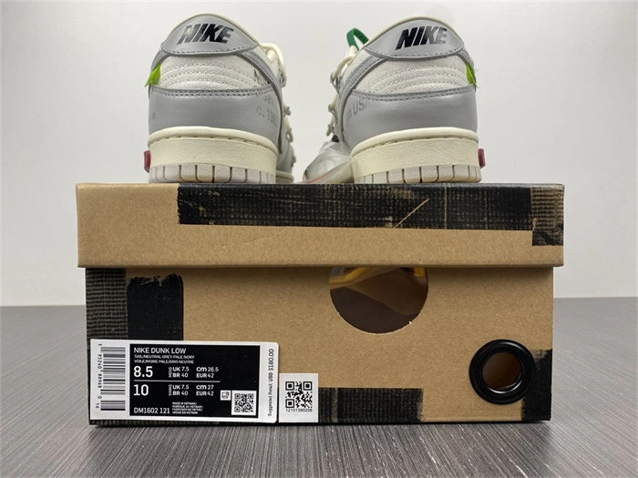 Vibrant Nike Dunk Low Off-White Lot 25 DM1602- 5081